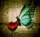 Butterfly on Flower with Words
