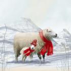 Sheep Red Scarf