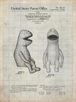 Puppet Doll Patent - Antique Grid Parchment