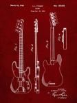 Guitar Patent - Burgundy