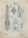 Machine Gun Patent - Antique Grid Parchment