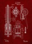 Machine Gun Patent - Burgundy