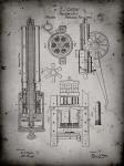 Machine Gun Patent - Faded Grey