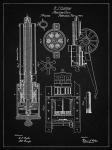 Machine Gun Patent - Vintage Black