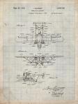 Amphibian Aircraft Patent - Antique Grid Parchment