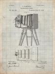 Photographic Camera Patent - Antique Grid Parchment