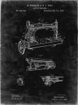Sewing Machine Patent - Black Grunge