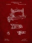 Sewing Machine Patent - Burgundy