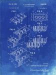 Toy Building Brick Patent - Faded Blueprint