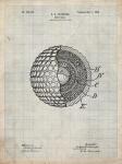 Golf Ball Patent - Antique Grid Parchment