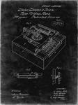 Type Writing Machine Patent - Black Grunge