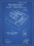 Type Writing Machine Patent - Blueprint