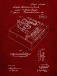 Type Writing Machine Patent - Burgundy