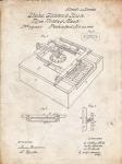 Type Writing Machine Patent - Vintage Parchment
