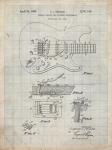 Tremolo Device for Stringed Instruments Patent - Antique Grid Parchment