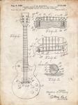 Guitar & Combined Bridge & Tailpiece Therefor Patent - Vintage Parchment
