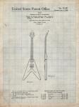 Stringed Musical Instrument Patent - Antique Grid Parchment