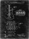Electric Guitar Patent - Black Grunge