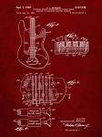 Electric Guitar Patent - Burgundy