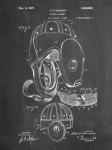 Chalkboard Football Leather Helmet 1927 Patent