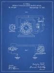 Blueprint Tesla Operating Electric Motors Map Patent