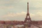 Eiffel Tower behind Jardin du Trocadero