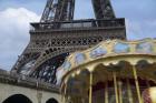 Eiffel Tower with Running Carousel