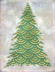 Decorated Green and Gold Xmas Tree