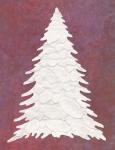 Snowy Fir Tree on pink