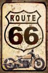 Route 66 Sign With Indian Scout