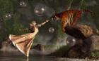 Surreal Tiger Bubble Water Dancer
