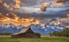 Moulton Barn Sunset Fire