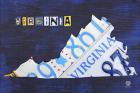 Virginia License Plate Map I