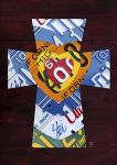 License Plate Art Heart Cross