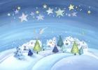 Starry Holiday Snow Scene