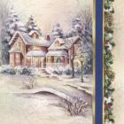 Winter House With Snow and Mistletoe