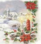 Holiday Candles With Pointsettia