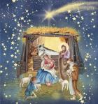 Christmas Manger and Shooting Stars