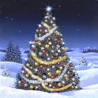 Christmas Tree and Glowing Lights