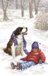 Child and Pet Winter Fun