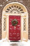 Red Door and Christmas Wreath