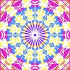 Abstract blue medallion