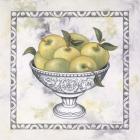 Green Apples In A Silver Bowl