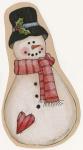 Red Scarf Snowman With Black Hat