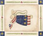 Patriotic Bunny Angel With Heart