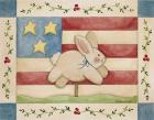 Bunny With Flag Background