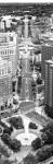 Benjamin Franklin Parkway (aerial) (b/w)