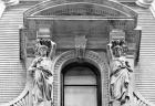 City Hall Sculpture (window) (b/w)