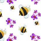 Bees and Pink Flowers