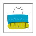 Blue and Green Purse